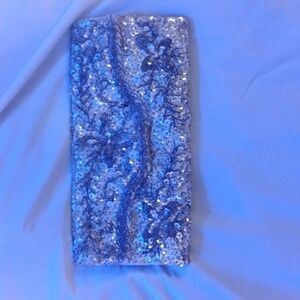 Silk sequin clutch